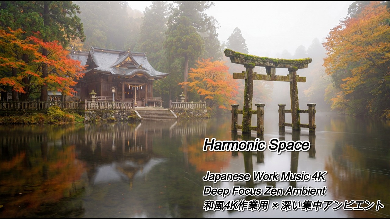 Japanese Work Music 4K Deep Focus Zen Ambient 和風4K作業用 × 深い集中アンビエント