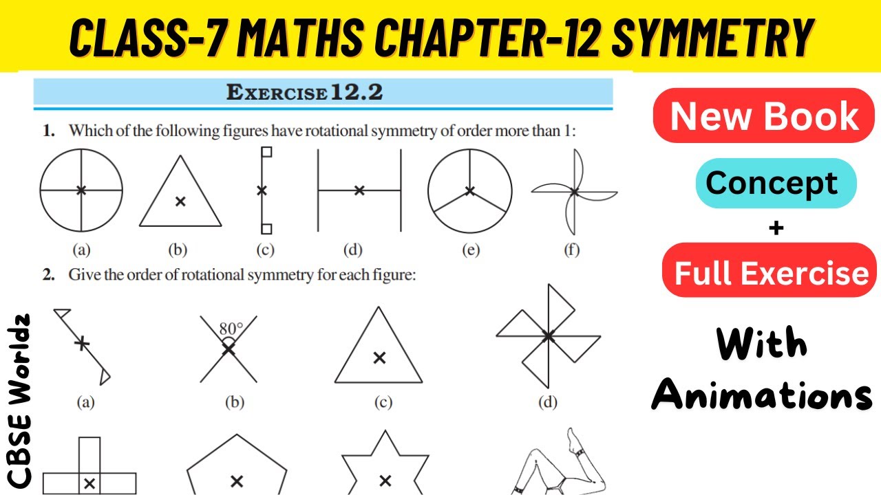 Class 7 Maths Chapter 12 Symmetry NCERT Exercise 12.2 Full Solved #class7maths