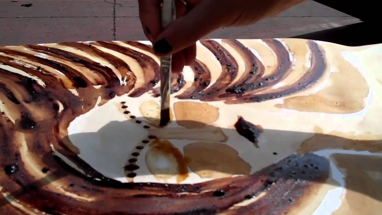 Cómo hacer una pintura con café