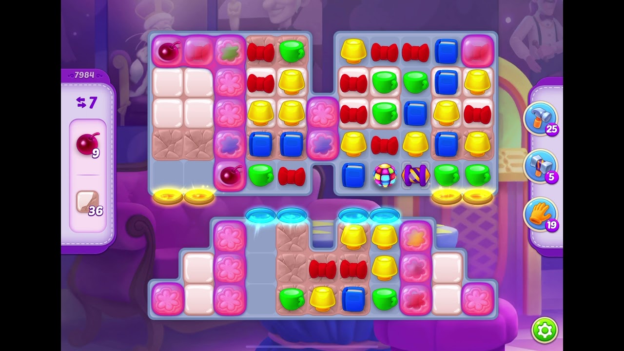 HomeScapes Level 7984 no boosters (17 moves)