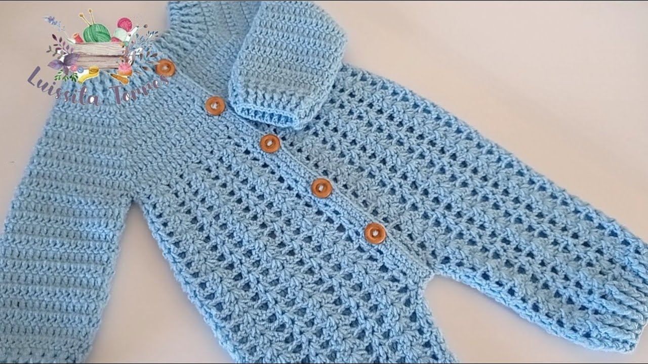 MAMELUCO A CROCHET PARA BEBÉ  - PASO A PASO - TEJIDO FÁCIL - MODELO UNISEX