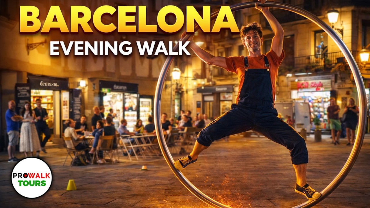BARCELONA, SPAIN 🇪🇸 Evening Walking Tour &ndash; Gothic Quarter & El Born | 4K City Walk
