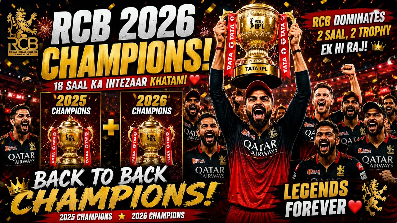 🔥 RCB CHAMPIONS AGAIN! 🏆 Back To Back IPL Titles (2025 & 2026)
