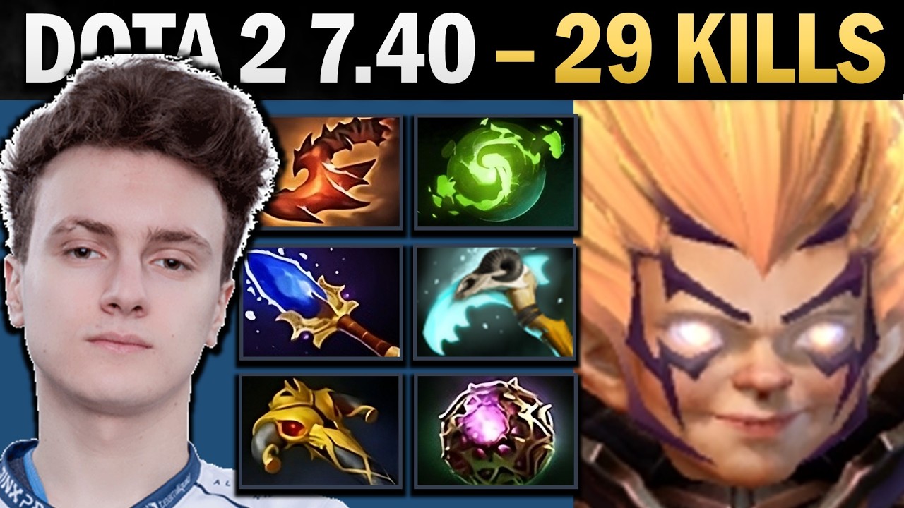 Invoker Pro Mid with 29 Kills and 1300 XPM - Dota 7.41