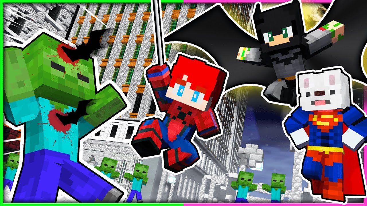 最強のヒーローに変身して悪者を倒す！世界を救うマインクラフト！🌎✨『DC：バットマン🦇』【まいくら・Minecraft】よろずや🍭