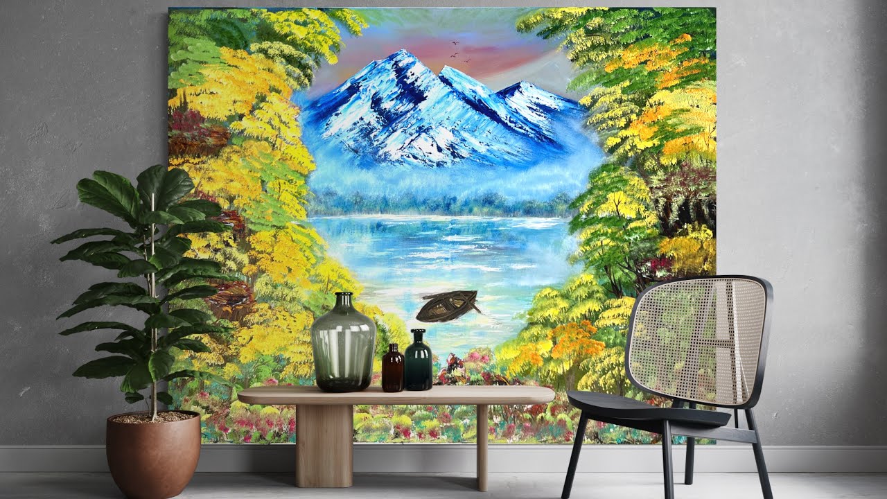 MYSTIC MOUNTAINS Oil Painting Tutorial by TSMA EPAGGELIA AKA MYLEINE SIMPSON #TSMA #bobross #alaska