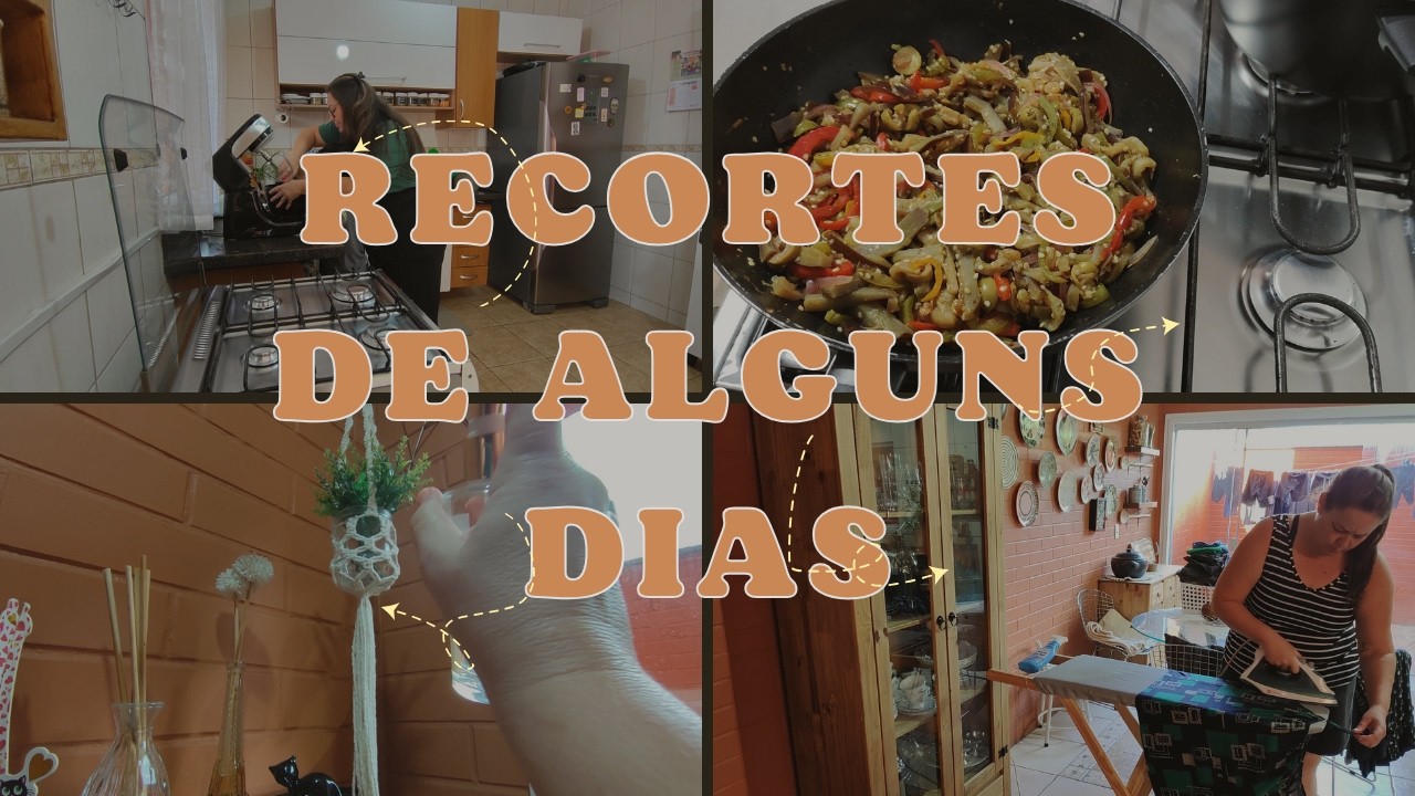 Recortes de alguns dias - Receita de Caponata de Berinjela e Farofa feita com Cuzcuz.