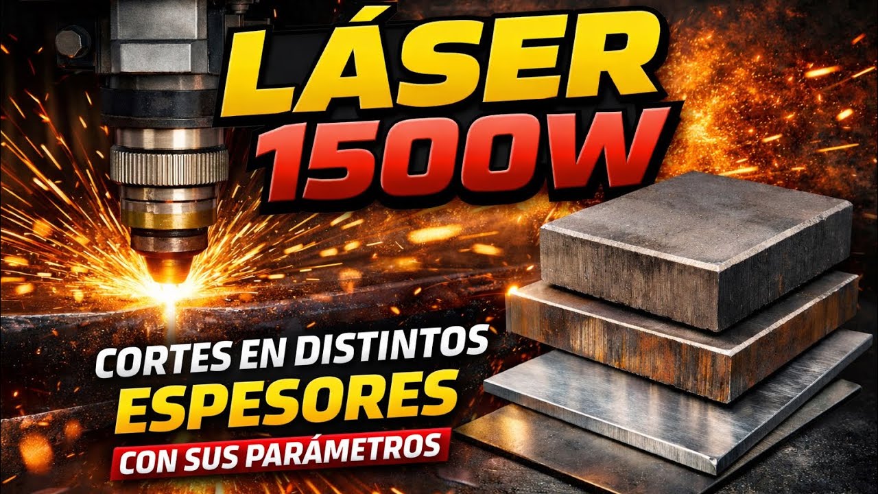 Corte láser metal , Guía con parámetros de cortes (G-WEIKE1.500w).