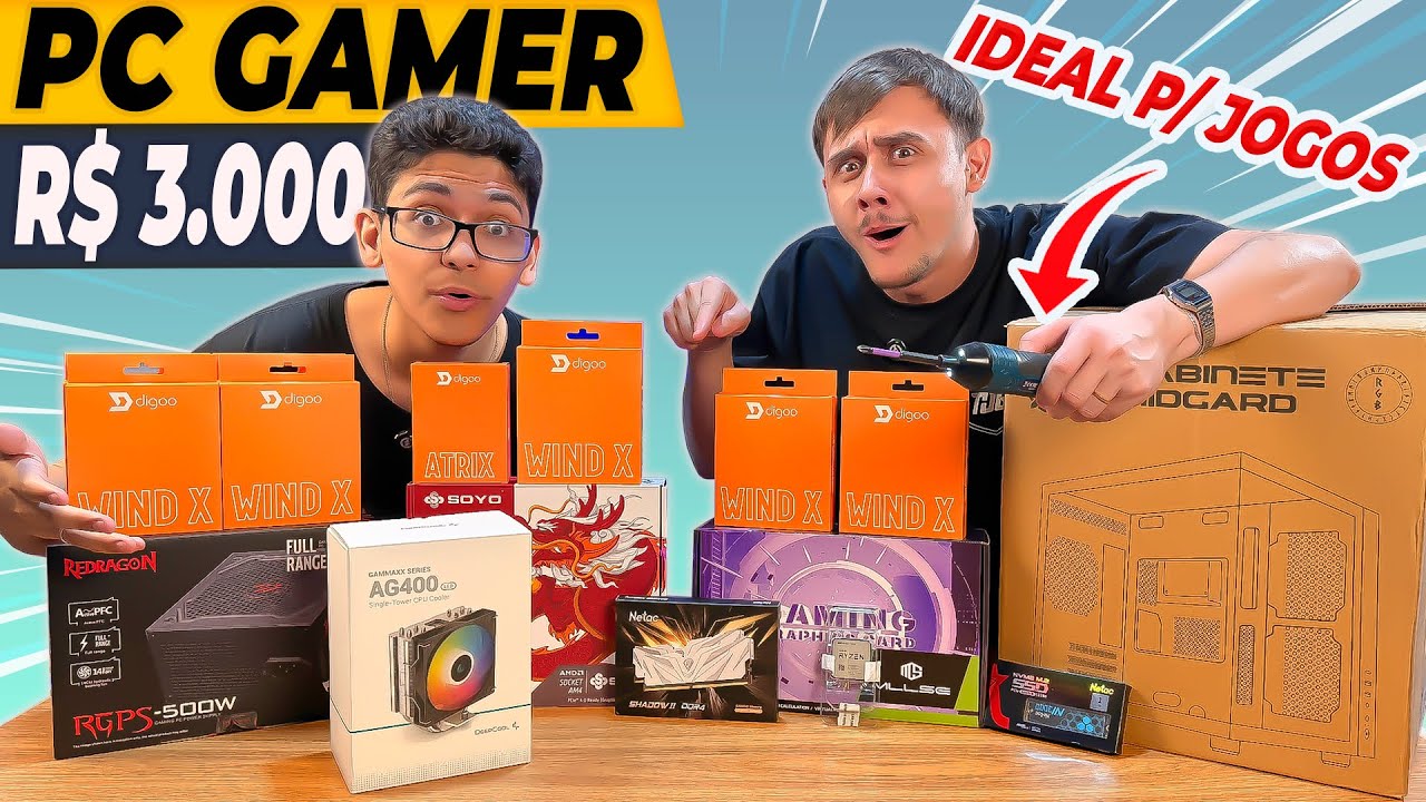 MONTANDO PC GAMER AMD MUITO BARATO E QUE RODA TUDO 