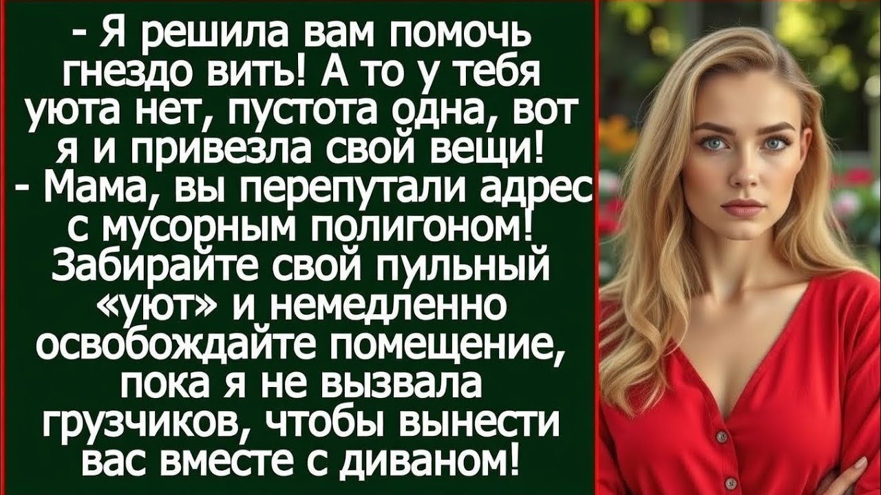 Мама, вы перепутали адрес с мусорным полигоном! Освободите помещение, пока я не вызвала грузчиков.