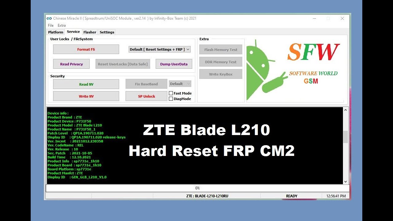 ZTE Blade L210 Hard Reset FRP CM2