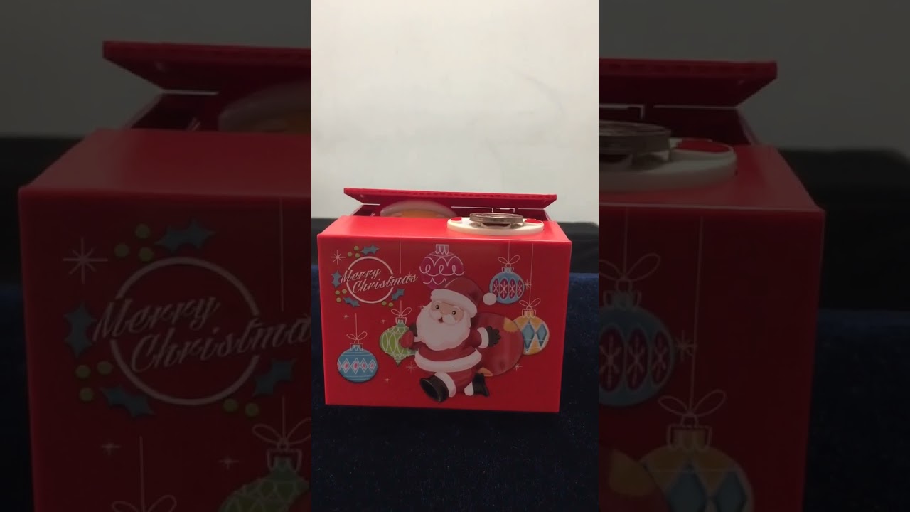 Singing santa coin bank#asmr