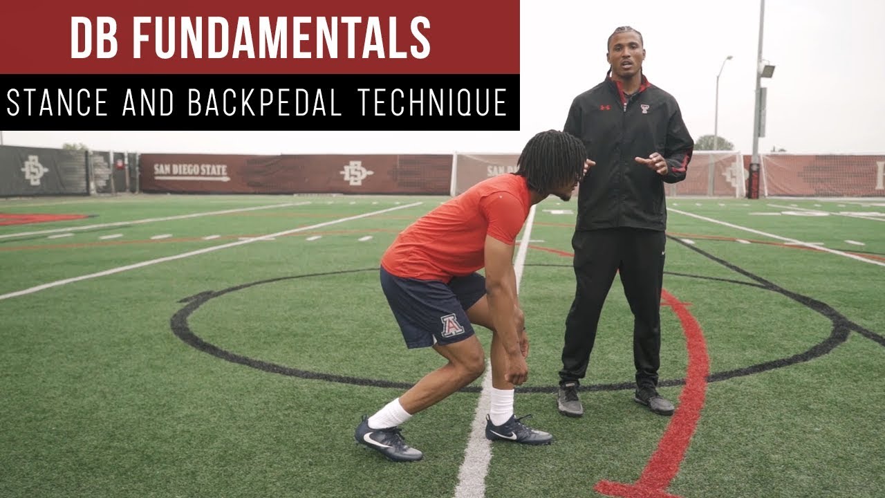 Defensive Back Stance and Backpedal Technique (Football Tips)
