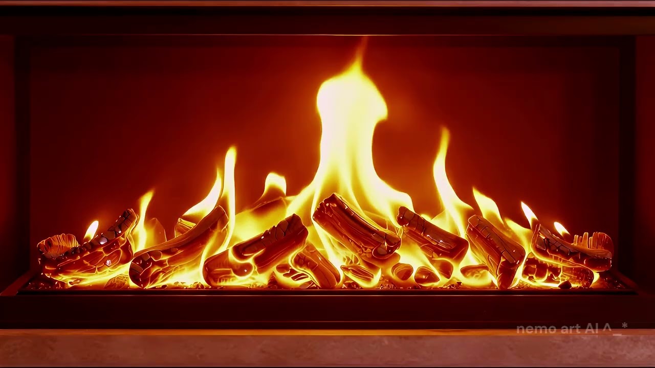 Fireplace 1 hours #ai #aiart #stablediffusion #fun #fireplace #fire #hours #see