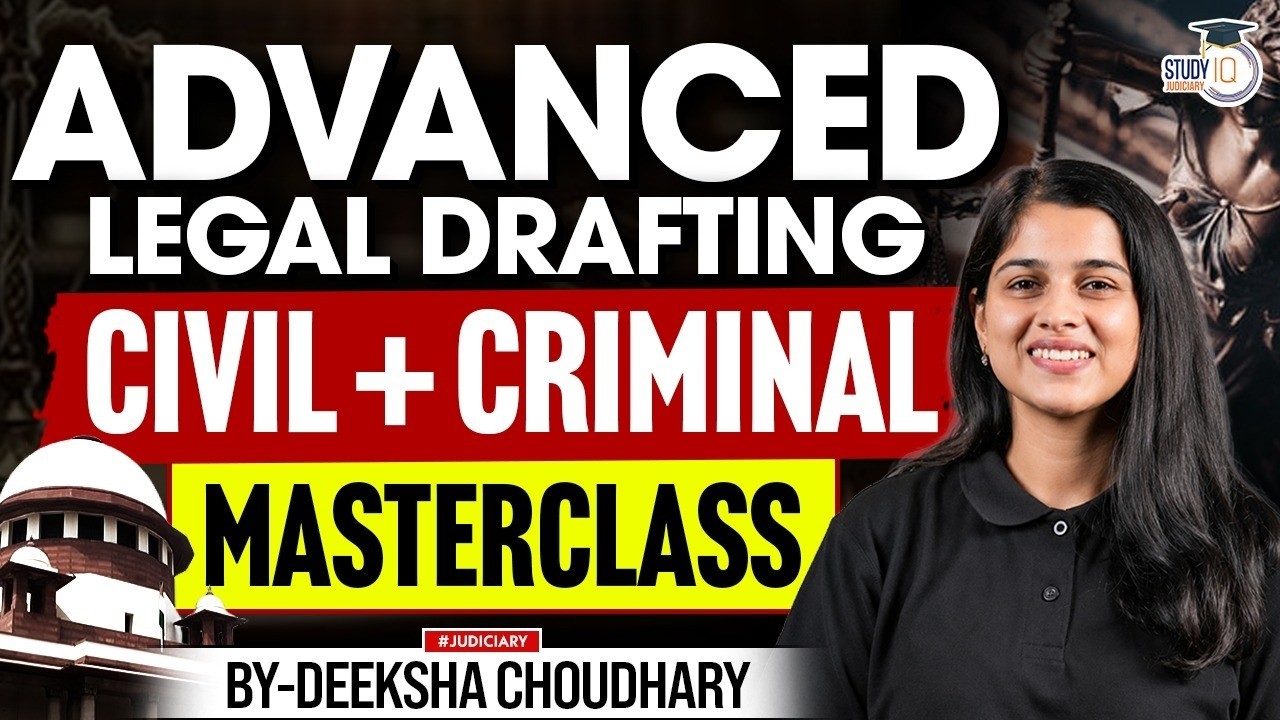 Advanced Legal Drafting Civil & Criminal Masterclass | Deeksha Ma'am ⚖️