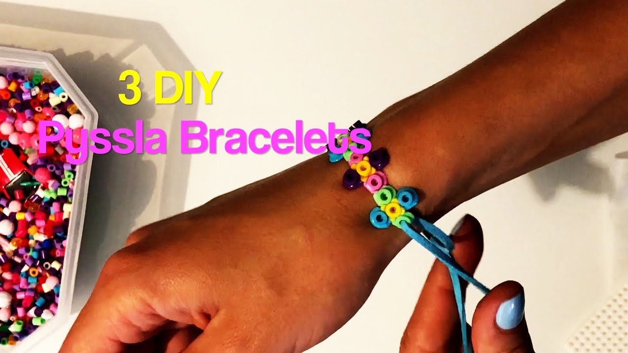 3 DIY bracelets with Pyssla - Tutorial - How to - Come fare splendidi braccialetti