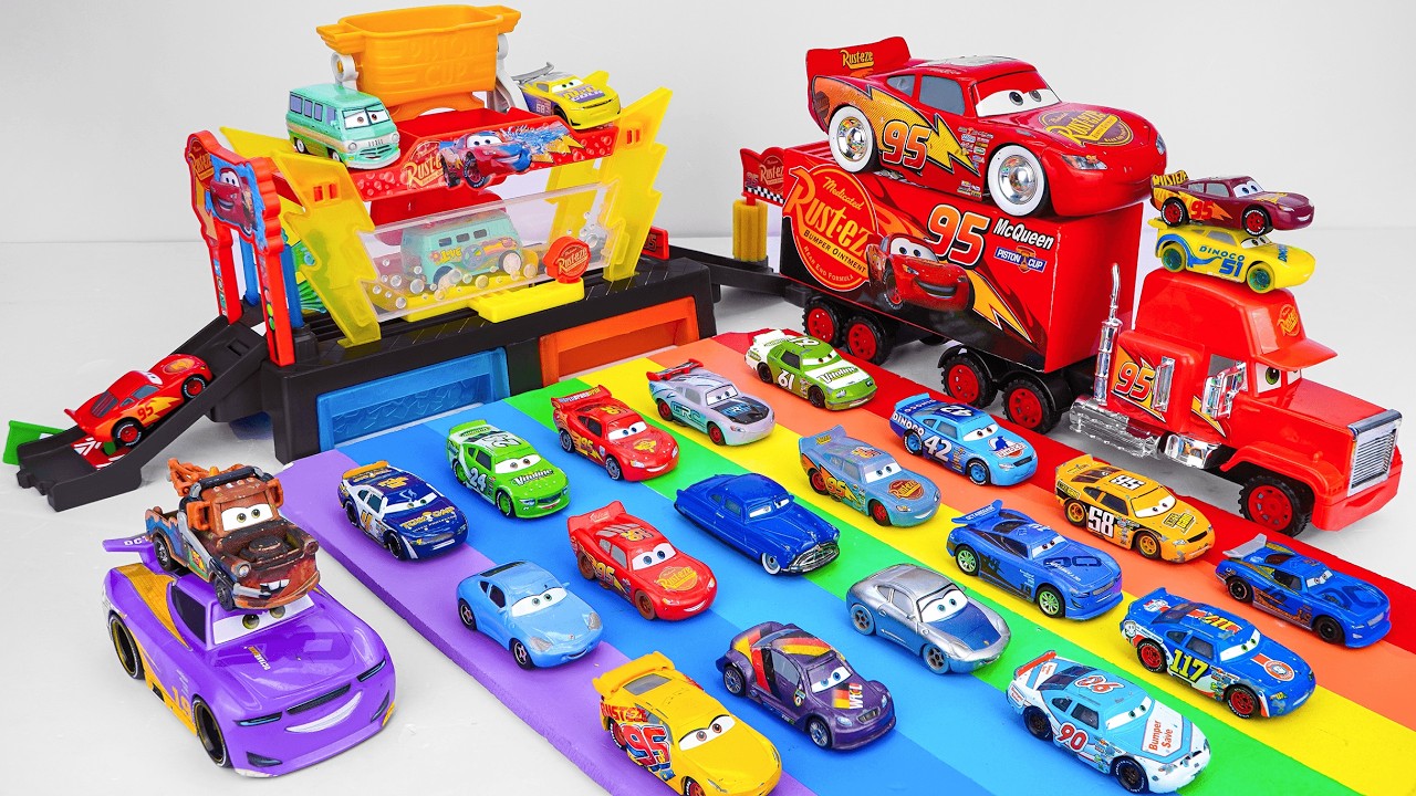 Disney Pixar Cars Unboxing Review | Disney Pixar Cars Color Changers Race Ready Car Wash Playset