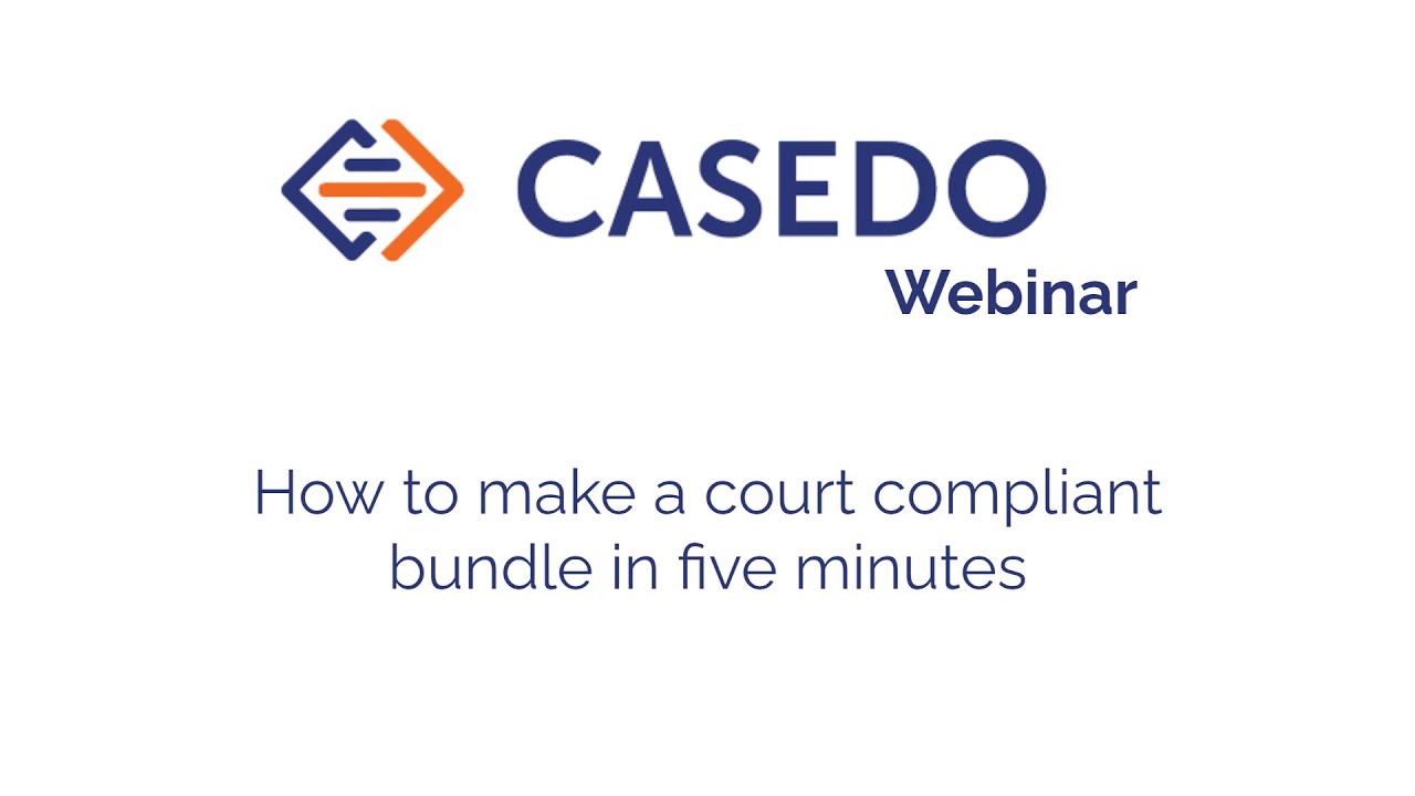 How to make a court compliant bundle in five minutes