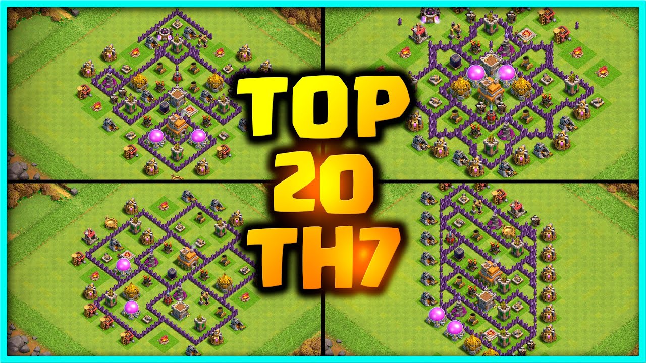 New Best Th7 base link War/Farming Base (Top20) With Link in Clash of Clans - th7 war base 2020