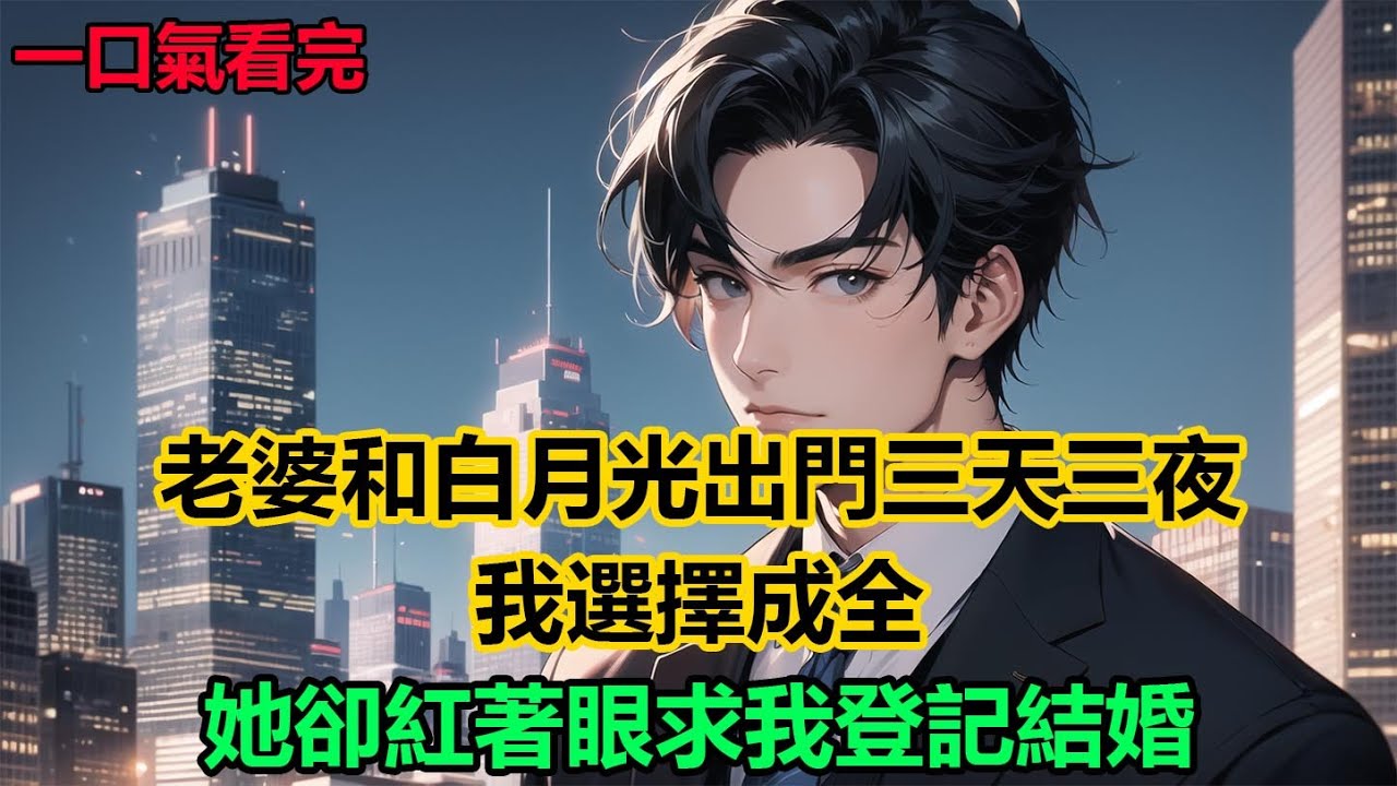 老婆和白月光出門三天三夜，我選擇成全，她卻紅著眼求我登記結婚#故事 #小說 #爽文