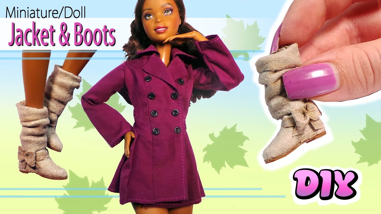 Miniature/Doll Jacket & Boots Tutorial // DIY Dolls/Dollhouse