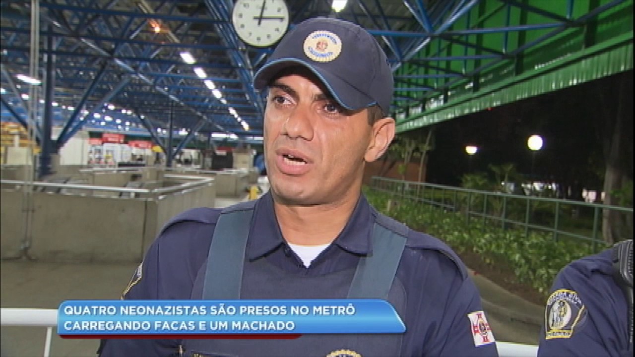 Skinheads são presos na estação Anhangabaú do Metrô de São Paulo