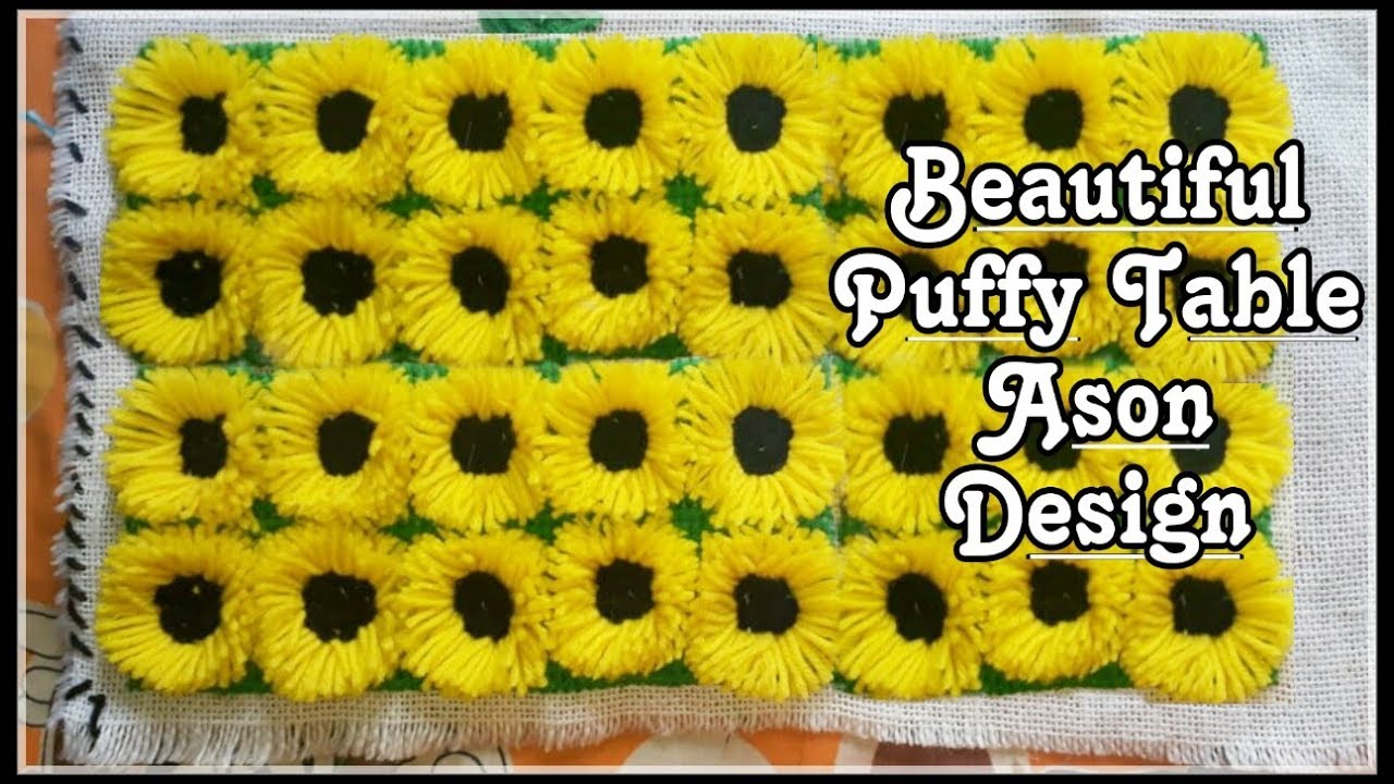 Bhorat Ason design-table ason flower puffy design-hand embroidered