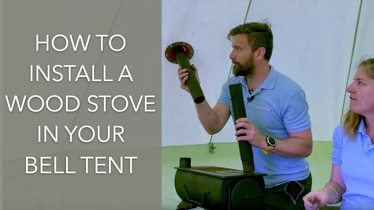 How to install a wood stove in a 5m Canvas Bell Tent | Tent Stove Flashing Kit | Baylily Bell Tents