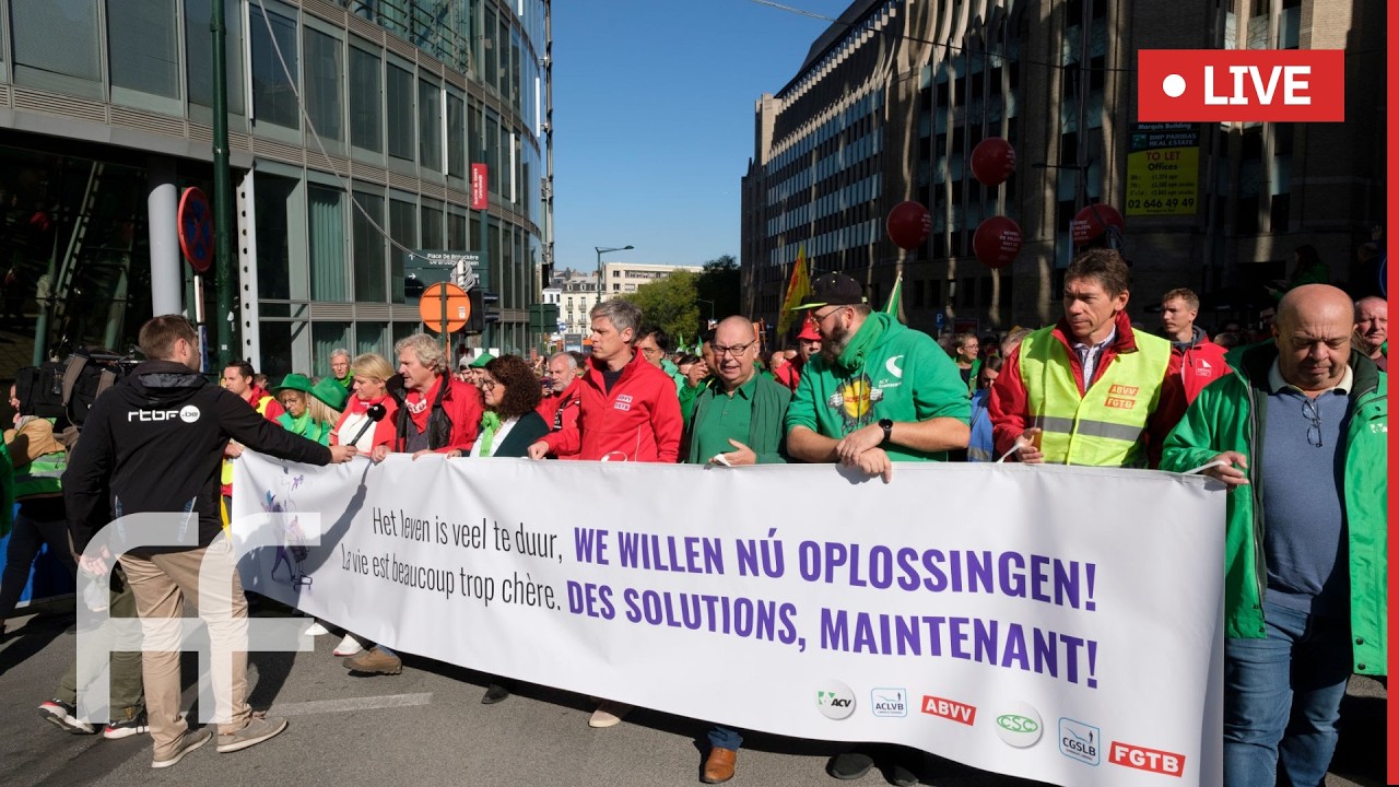 LIVE: Student Protesters Join Belgian Trade Unions On National Strike Day | AM1F