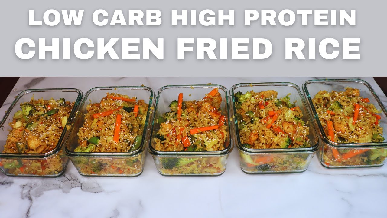 Craving Fried Rice? Try This Low Carb High Protein Recipe! Meal Prep for the Week in Under 45 mins