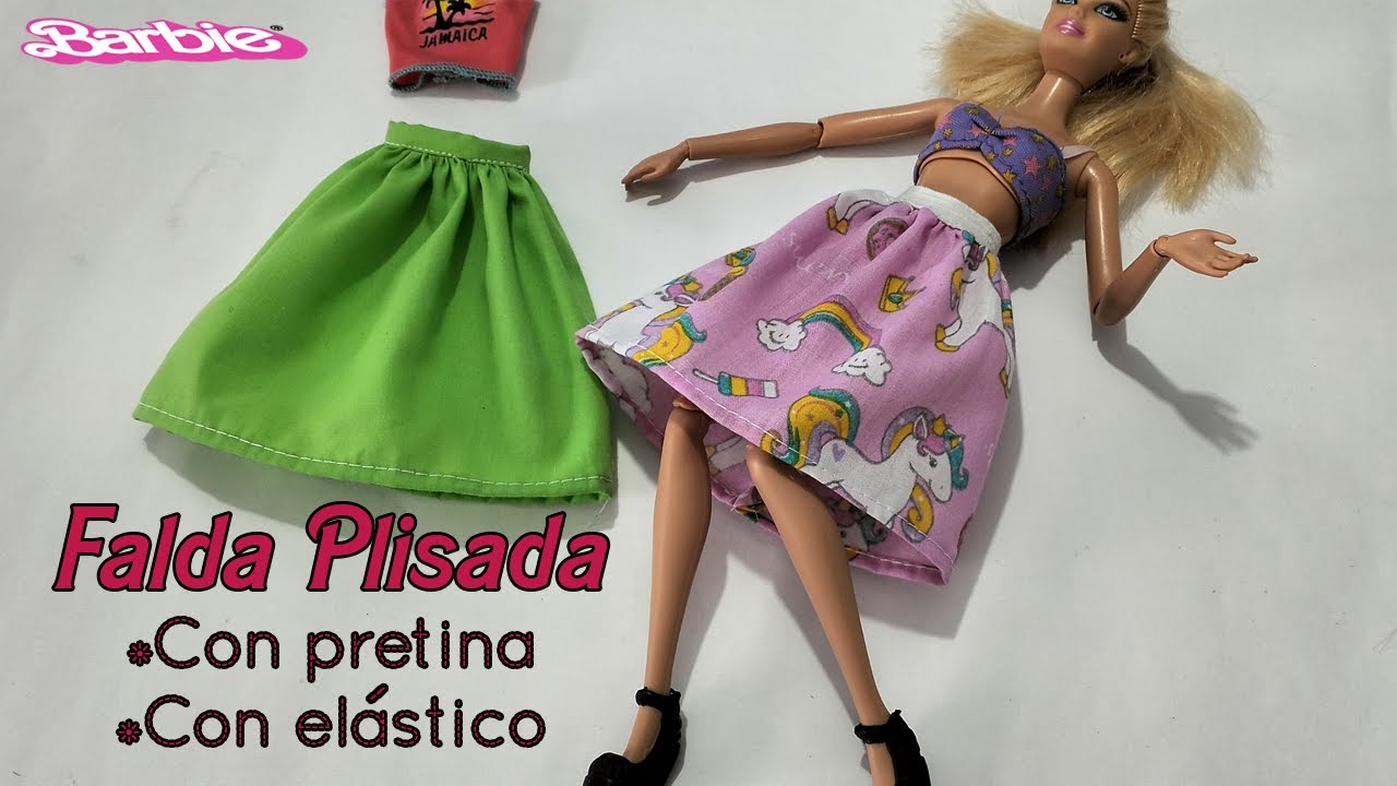 BARBIE FALDAS |  Falda Plisada con elástico | Falda plisada con pretina