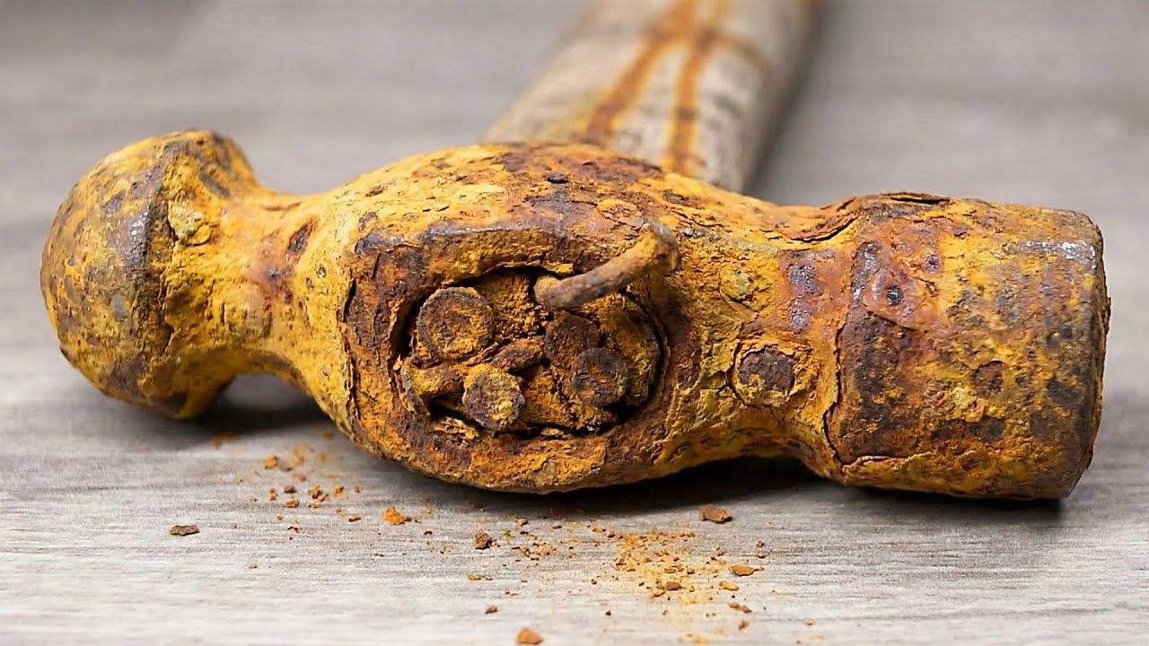 Total restoration of a broken antique ball-peen hammer | Restore TV