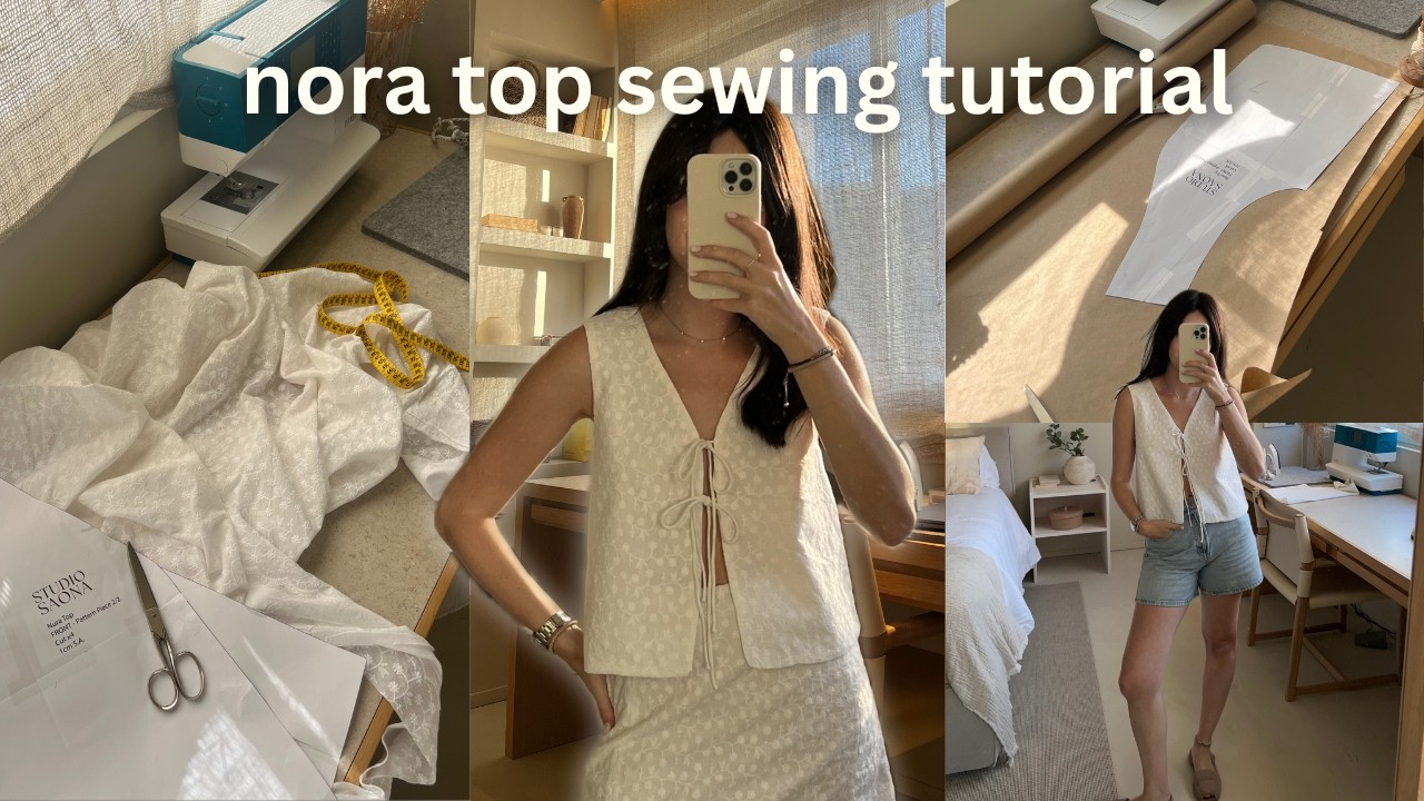 Nora Top Sewing Tutorial - step by step beginner friendly tutorial