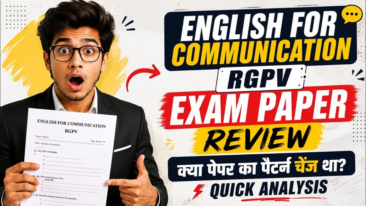 English for communication exam review | BT-103 | RGPV 1st year 