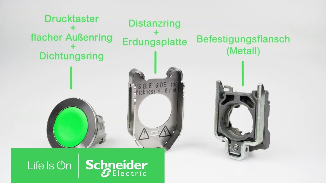 Harmony Flush XB4F - Montage/Installation | Schneider Electric