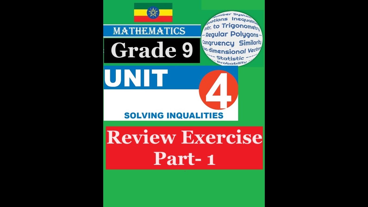 Mathematics Grade 9 Unit 4 review Exercise Part-1 @mathT_21