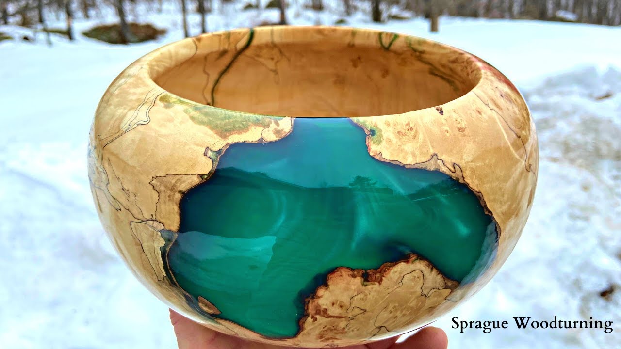 Woodturning - The Amazon Green Bowl