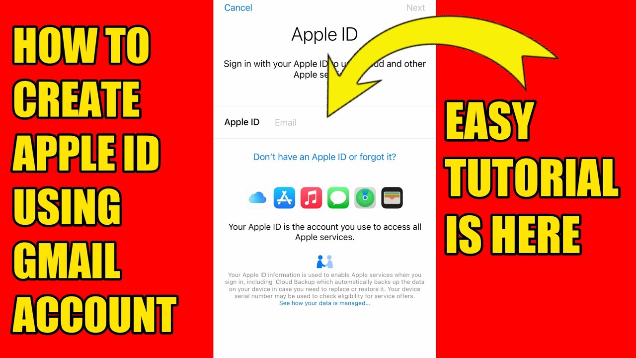 КАК СОЗДАТЬ APPLE ID С ПОМОЩЬЮ УЧЕТНОЙ ЗАПИСИ GMAIL. ЛЕГКОЕ РУКОВОДСТВО ЗДЕСЬ