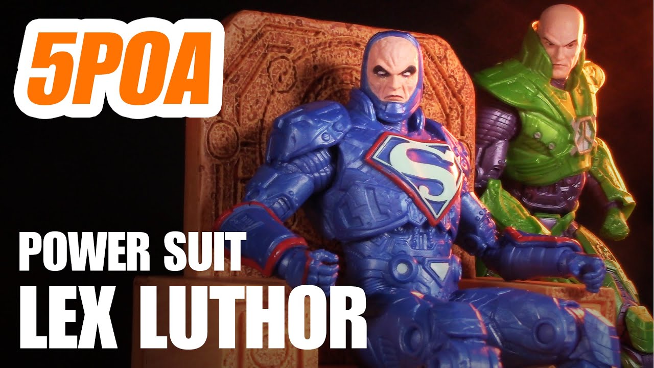 McFarlane Toys DC Multiverse Power Suit Green Lex Luthor and Blue with Darkseid War Throne - Review