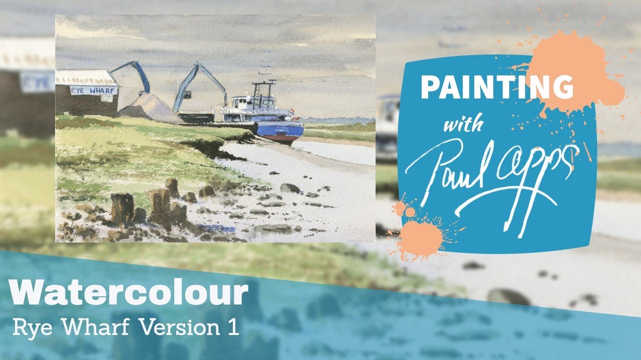 How to paint the same scene in two different ways over two weeks - That's the plan. - Rye Wharf.