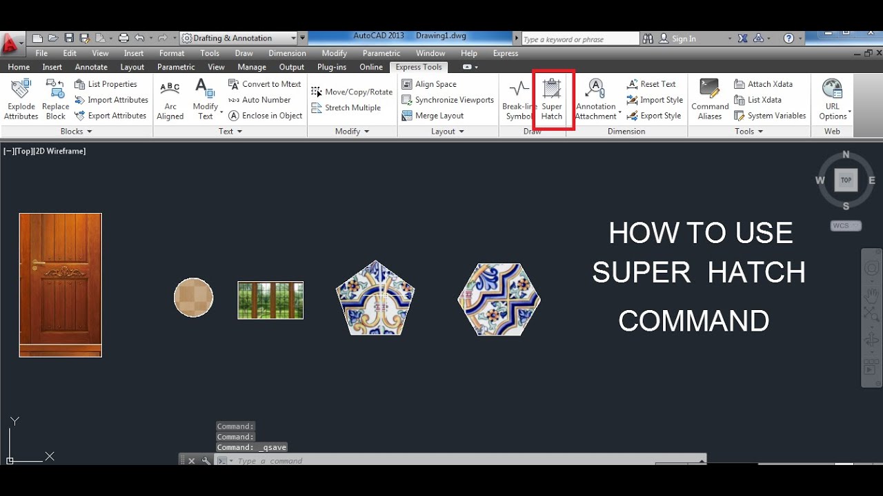 AutoCAD 2018/2013 | How to use custom hatch / super hatch in AutoCAD