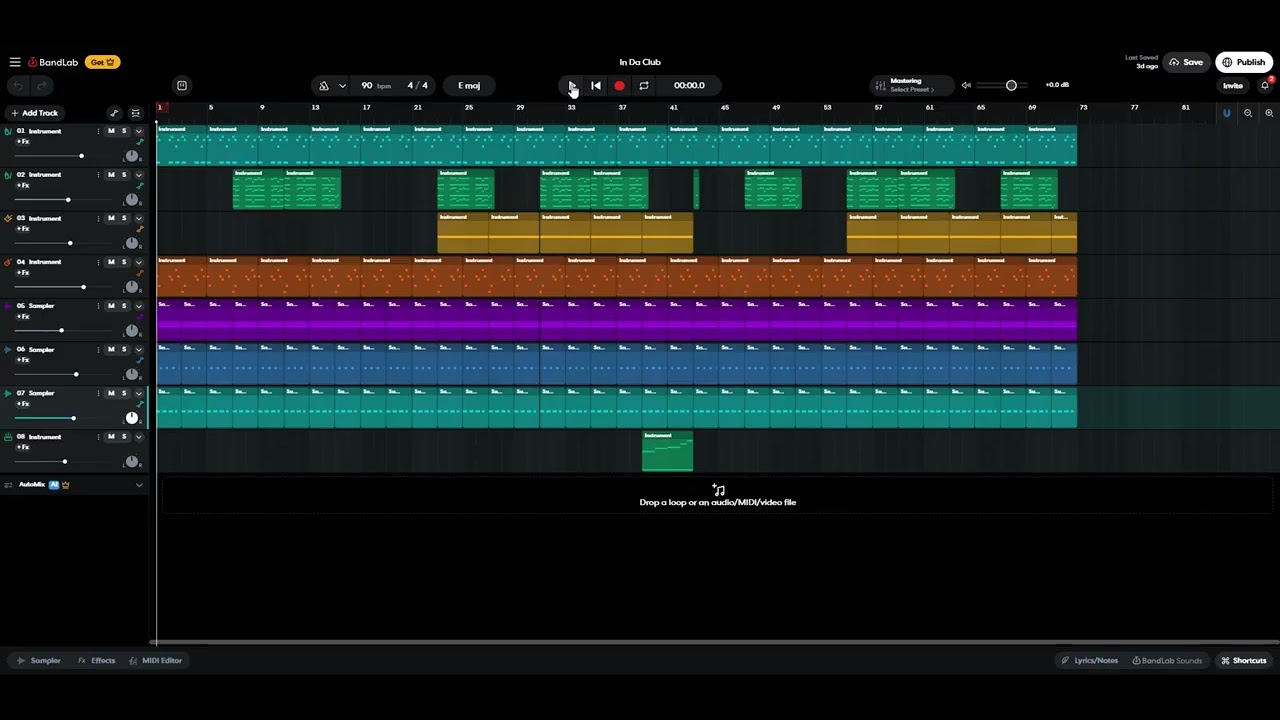How to remake the In Da Club beat by 50 Cent on bandlab