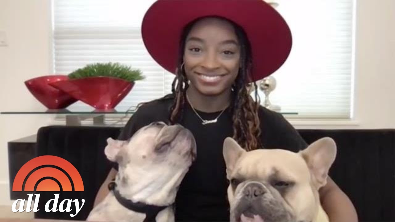 Simone Biles’ Frenchies Provide Comfort And Laughs While She Trains | TODAY All Day