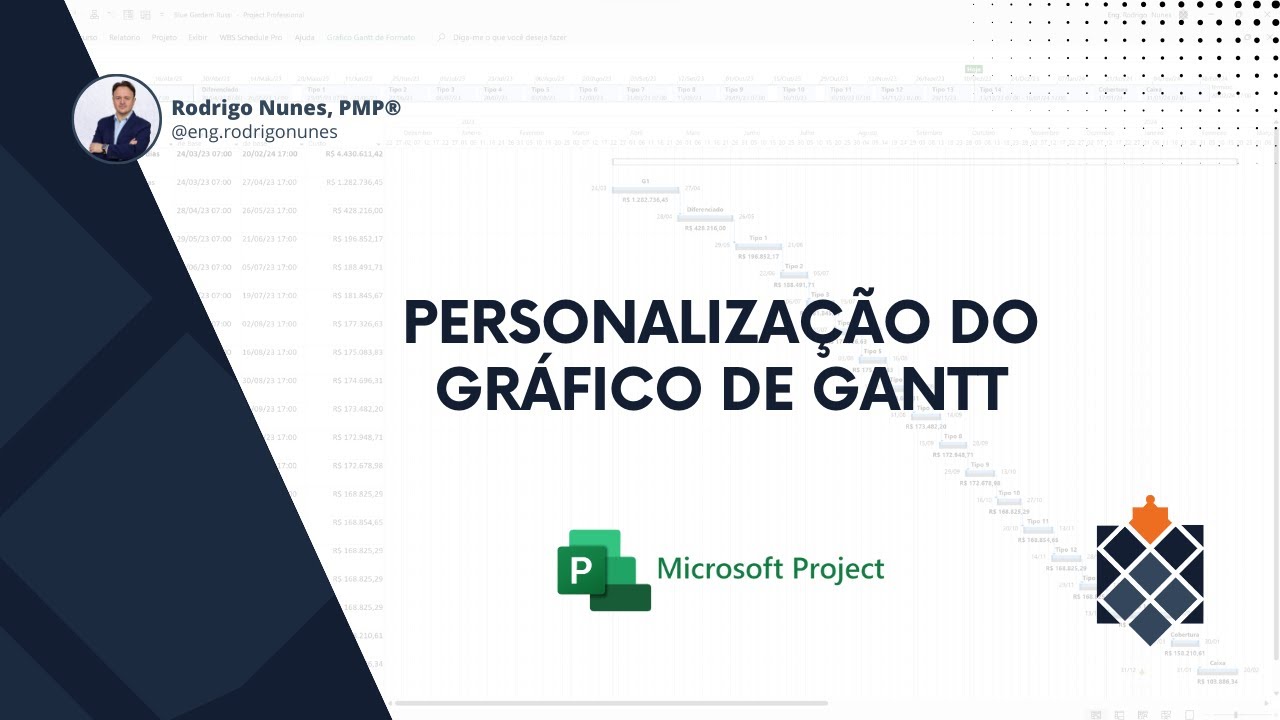 Personalização do Gráfico de Gantt - MS Project