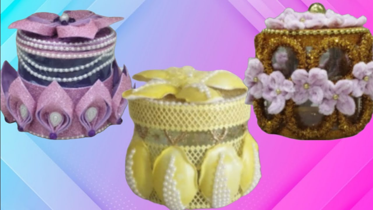 3 оригинальные шкатулки из пластиковой бутылки/3 original ideas for boxes made from plastic bottles