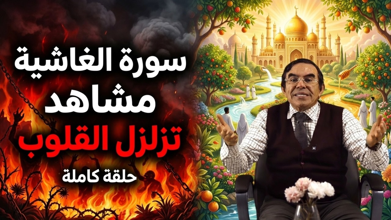 سورة الغاشية حين يُقسَّم الناس إلى فريقين فريق في النعيم و فريق في الجحيم