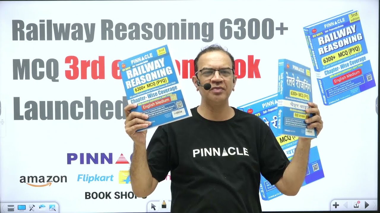 📕Pinnacle Railway Reasoning 2026 book launched II 6300+ MCQ (PYQ) I 3rd ed. I Updated till Oct 2025