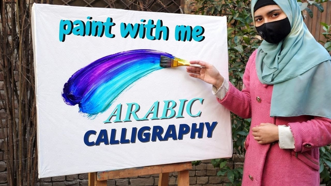 Easy way to paint arabic calligraphy background relaxing  - A Step-by-Step Tutorial