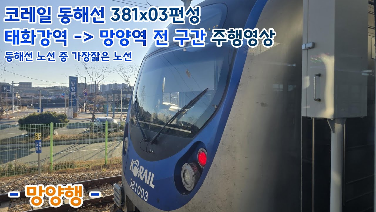 [주행영상] 코레일 동해선 망양행 태화강역 - 망양역 전 구간 주행영상