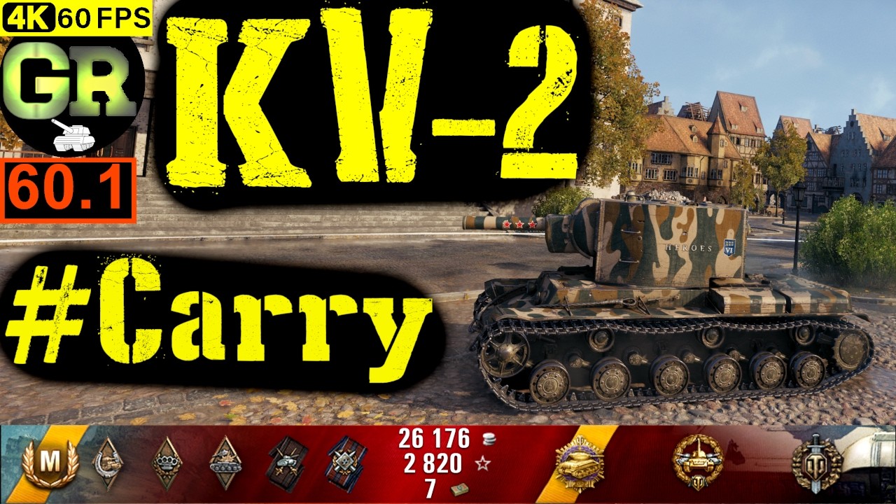 World of Tanks KV-2 WoT Replay - 10 Kills 2.2K DMG(Patch 1.4.0)